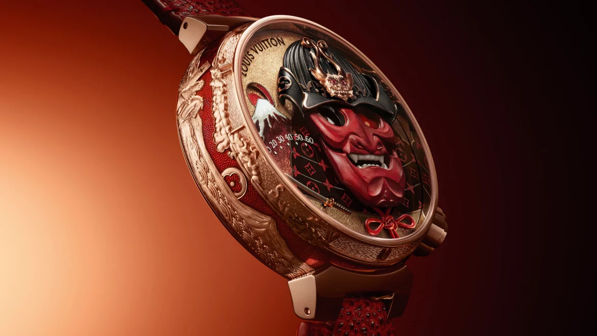Montre Louis Vuitton Tambour automate Japon samouraï